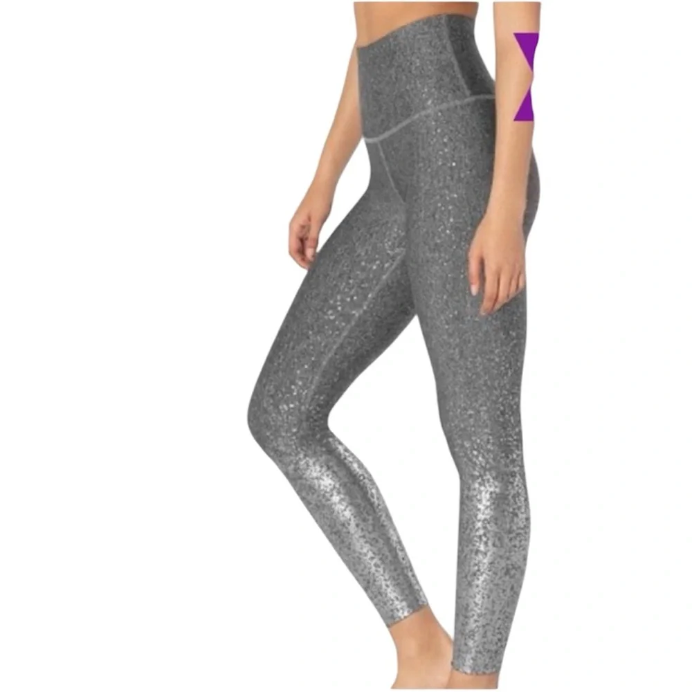Beyond Yoga Alloy‎ Ombre Speckled Shimmer Midi Leggings